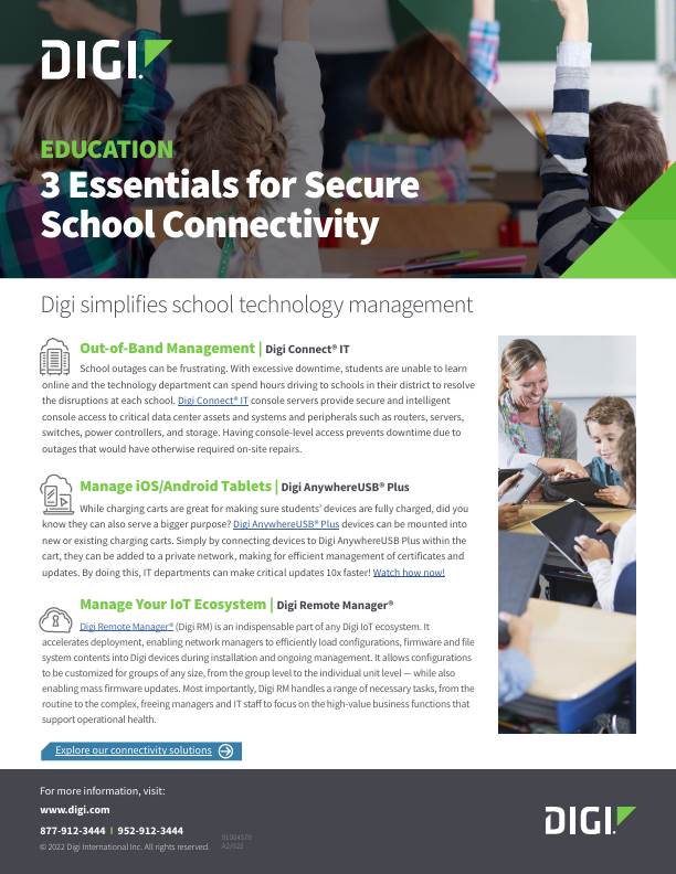 3 Essentials for Secure School Connectivity cover page