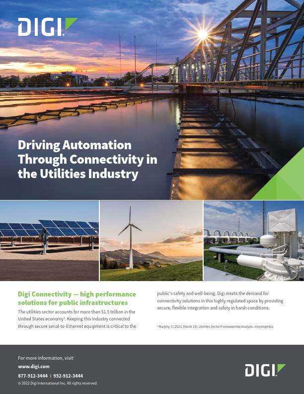Driving Automation Through Connectivity in the Utilities Industry cover page