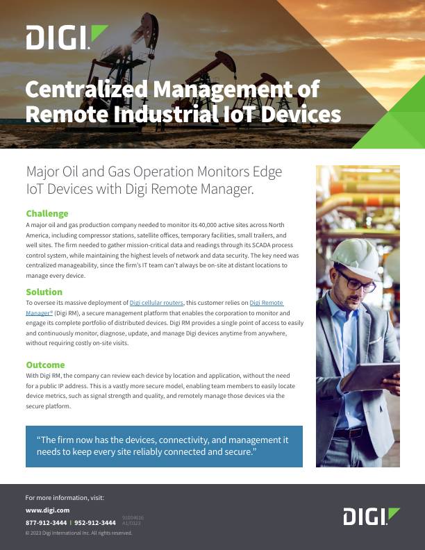 Centralized Management of Remote Industrial IoT Devices cover page