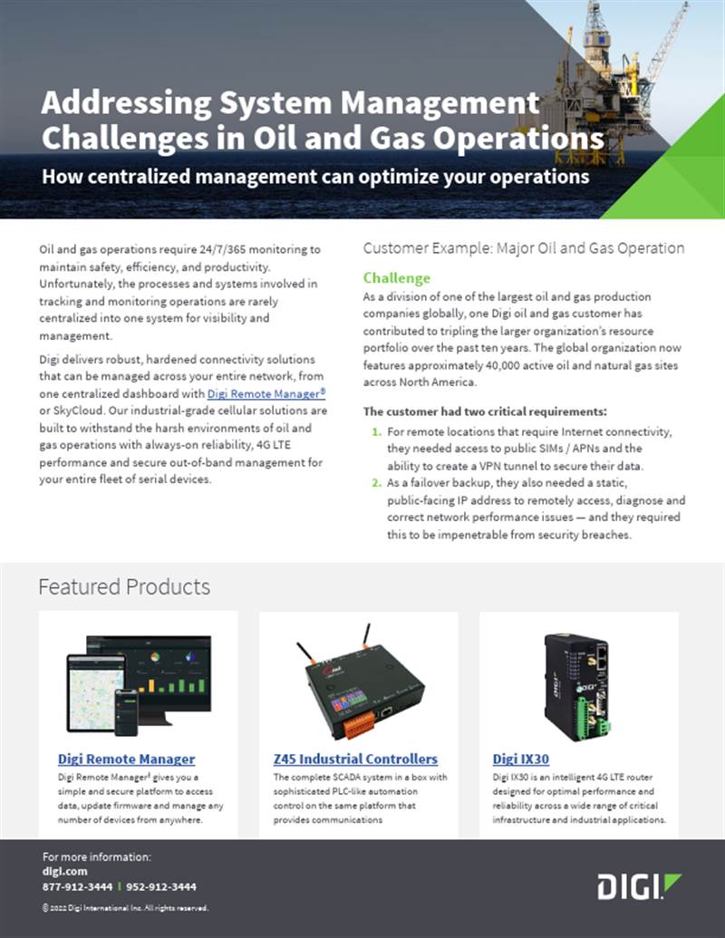  Addressing System Management Challenges in Oil and Gas Operations