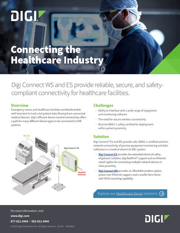 Connecting the Healthcare Industry cover page