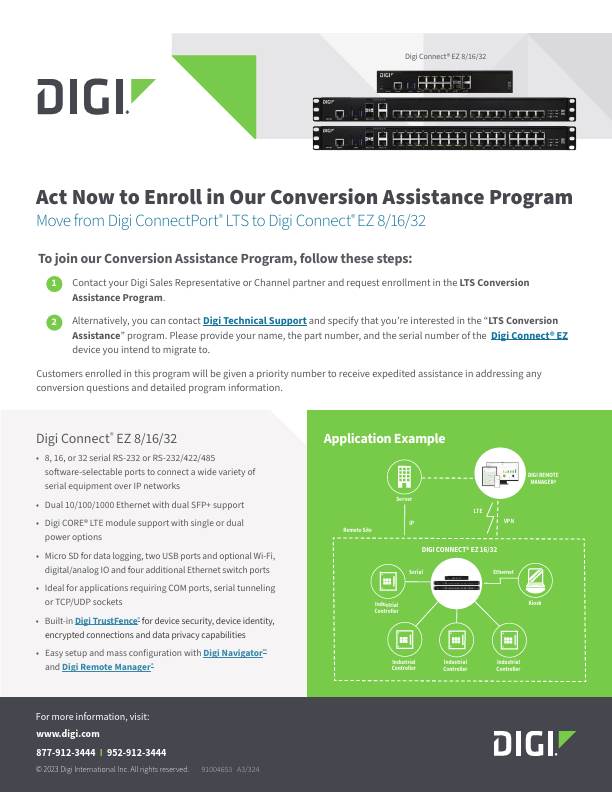 Act Now to Enroll in Our Conversion Assistance Program cover page