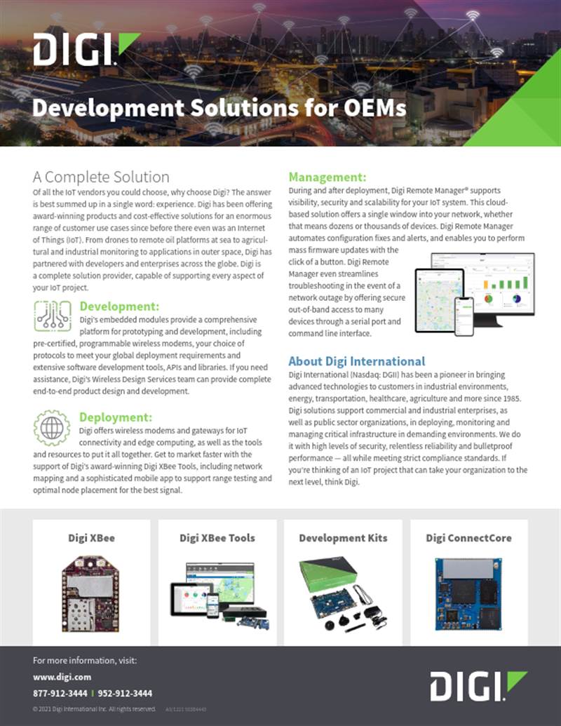 Development Solutions for OEMs