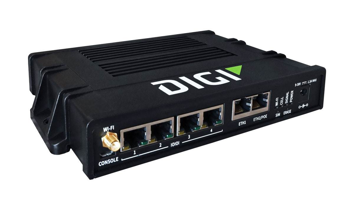 Digi Connect EZ 4 with PoE — serial server, 4-port, with WI-Fi, no accessories