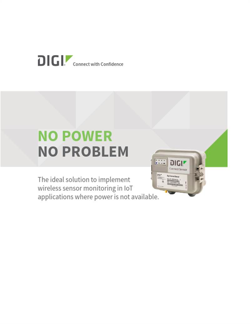 Digi Connect Sensor Technische Kurzbeschreibung