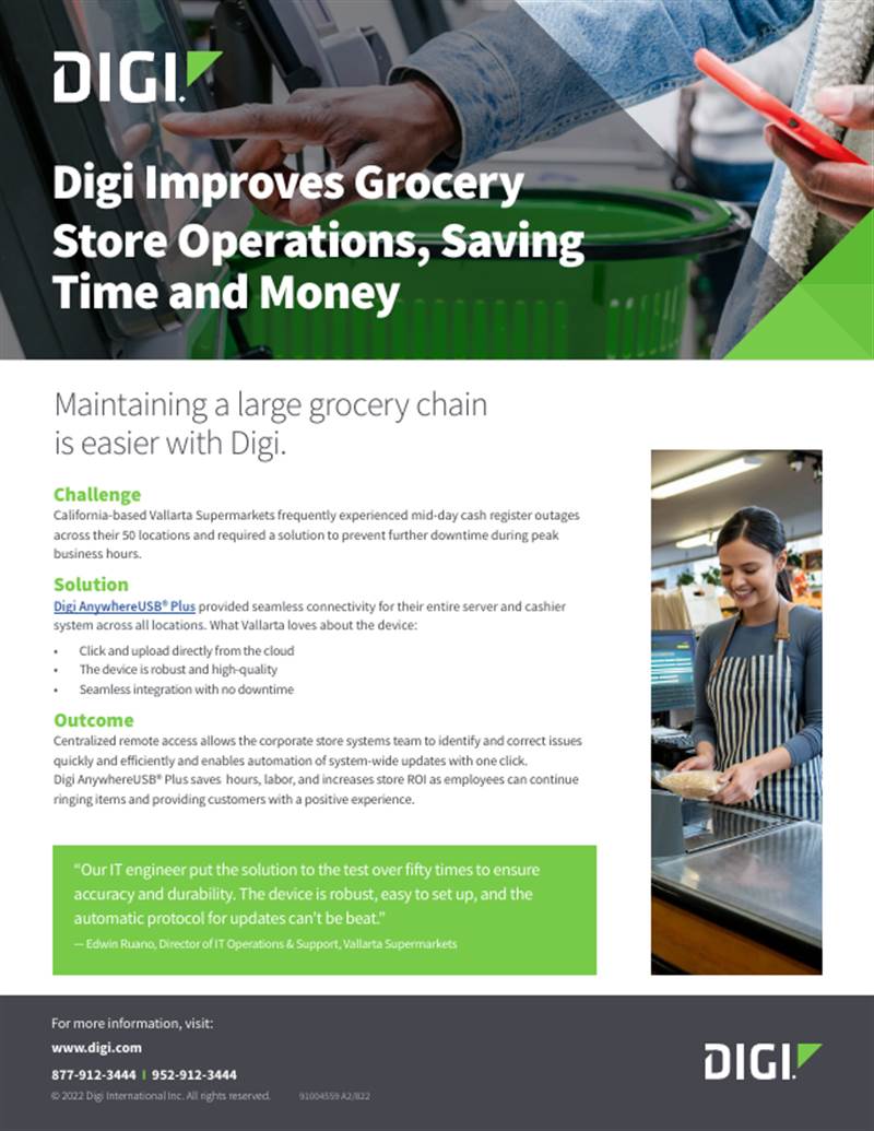 Digi verbessert die Abläufe in Lebensmittelgeschäften und spart Zeit und Geld