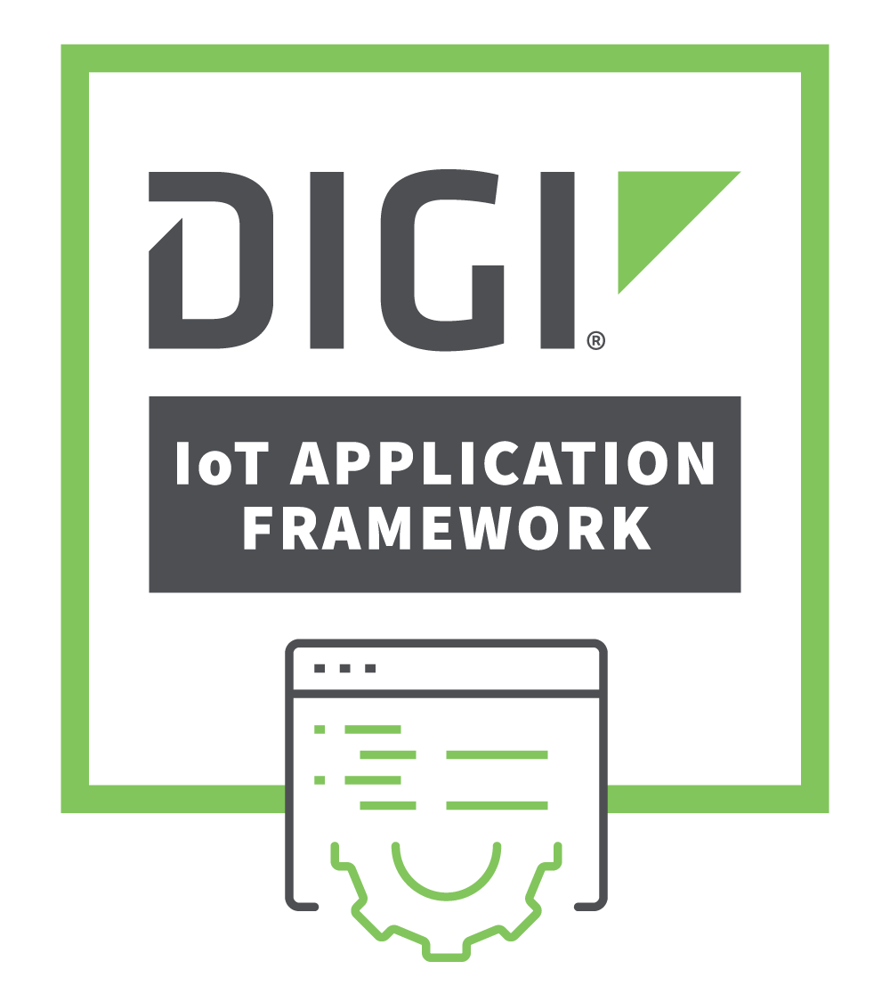 Logo du Digi IoT Framework avec une icône stylisée représentant une interface logicielle