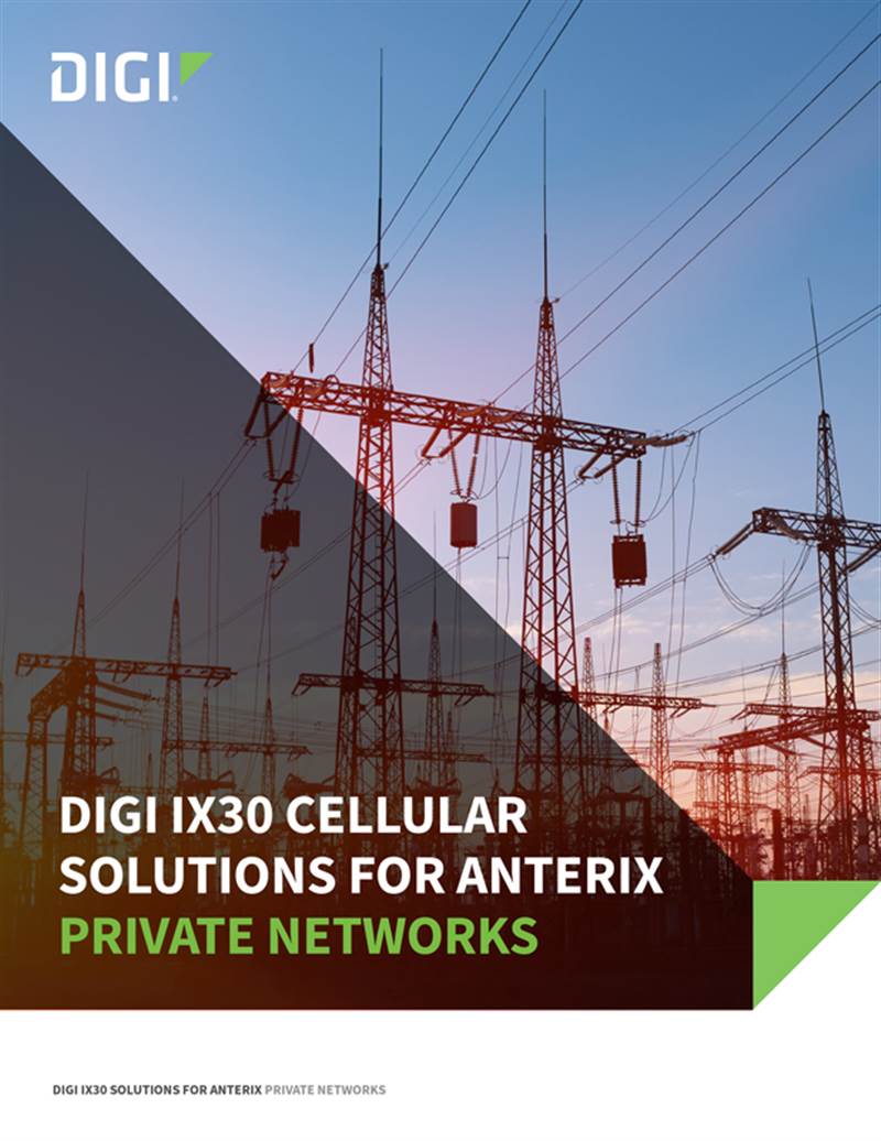 用于 Anterix 专用网络的 Digi IX30 蜂窝路由器