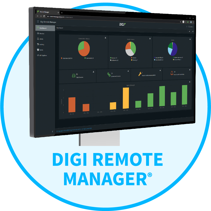 Digi Remote Manager logotipo e insignia