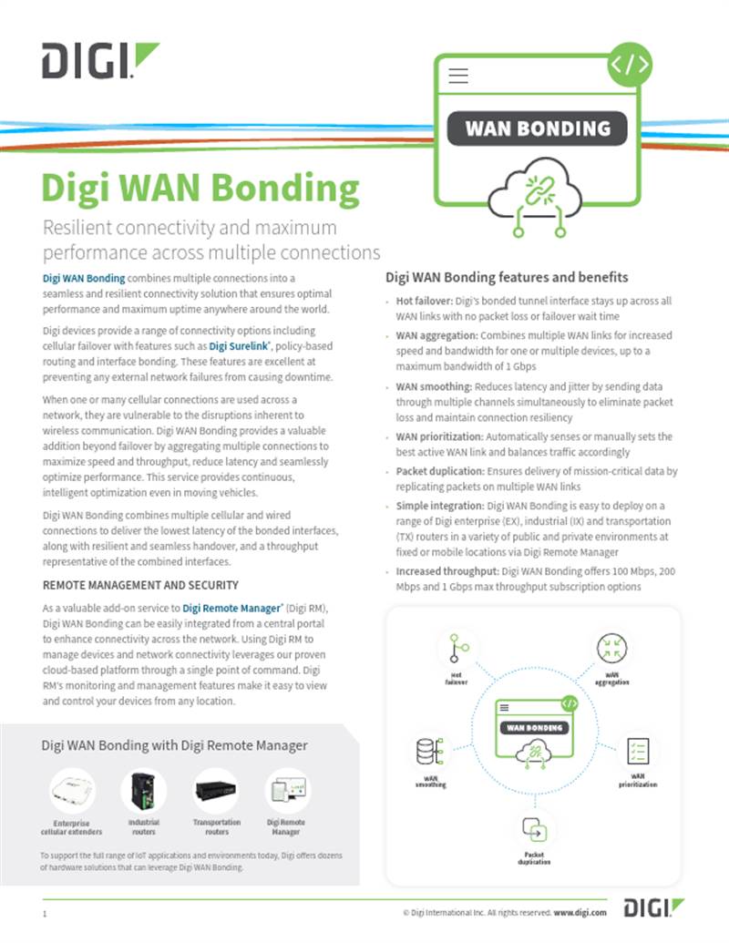 Digi WAN Bonding Datasheet