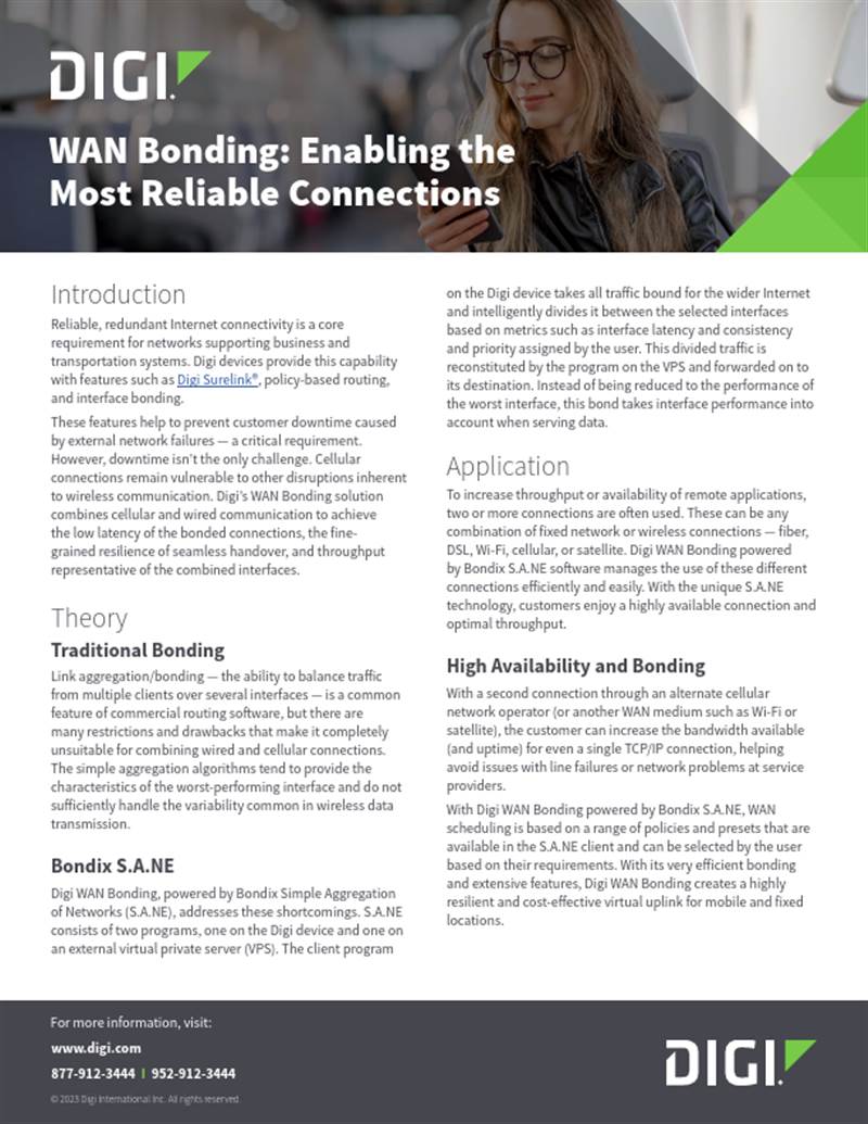 WAN Bonding: Enabling the Most Reliable Connections