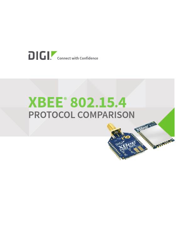 Digi XBee Portada de la comparación de protocolos 802.15.4