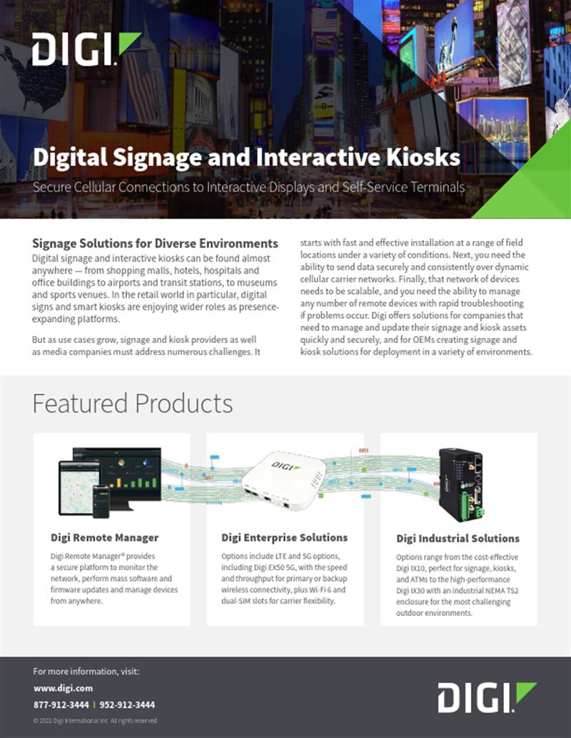 Digital Signage and Interactive Kiosks