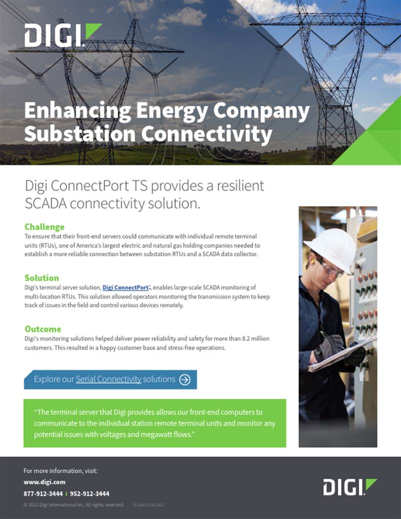 Enhancing Energy Company Substation Connectivity