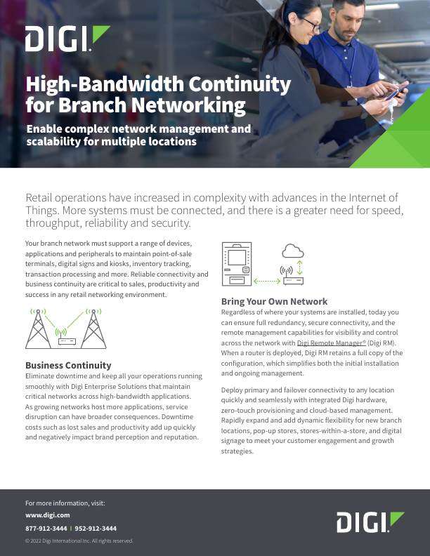 High-Bandwidth Continuity for Branch Networking