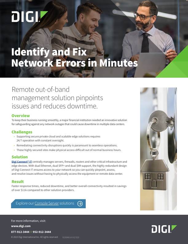 Identify and Fix Network Errors in Minutes cover page