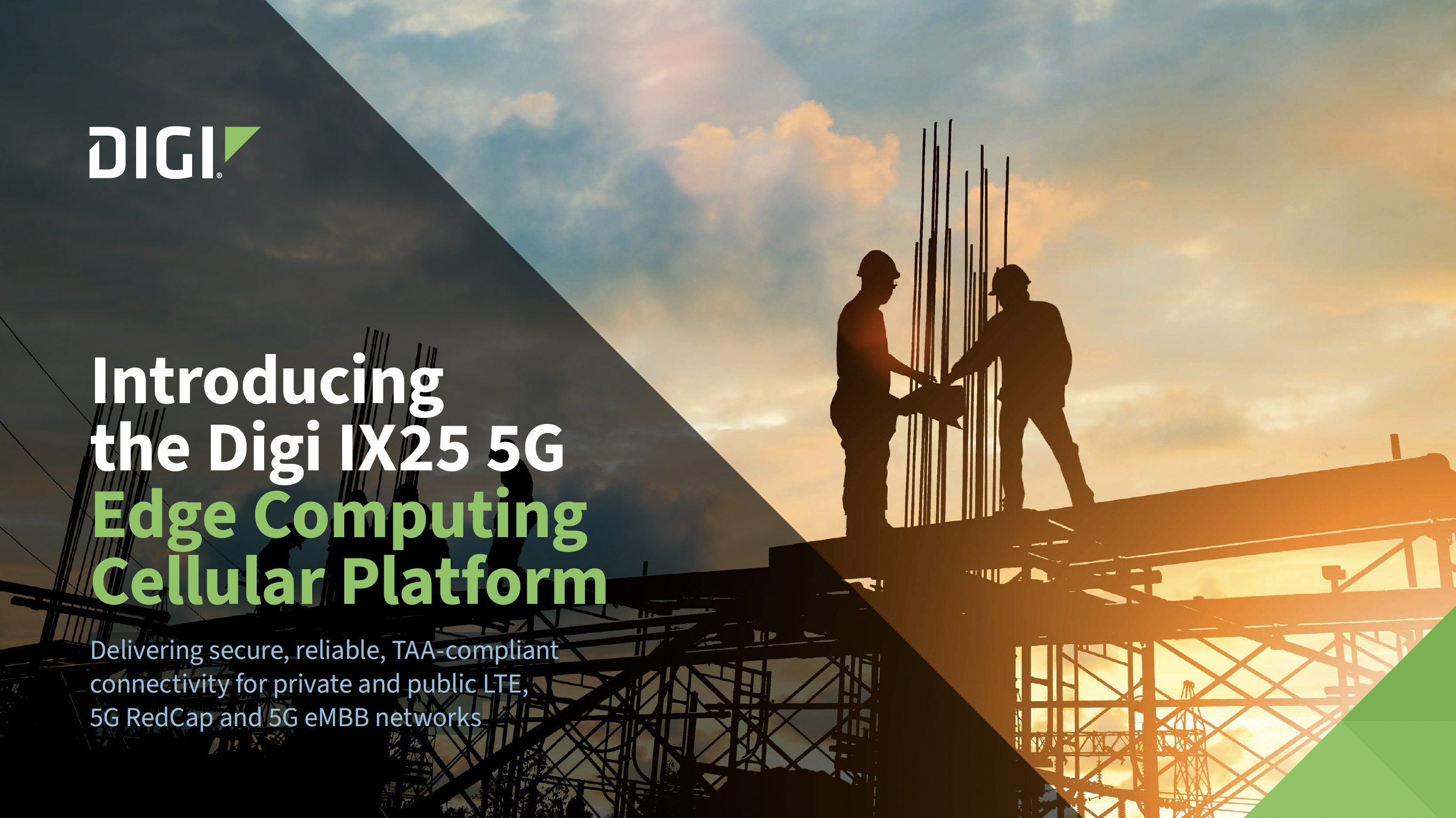 Présentation de la plateforme cellulaire Digi IX25 5G pour l'Edge Computing – Page de couverture