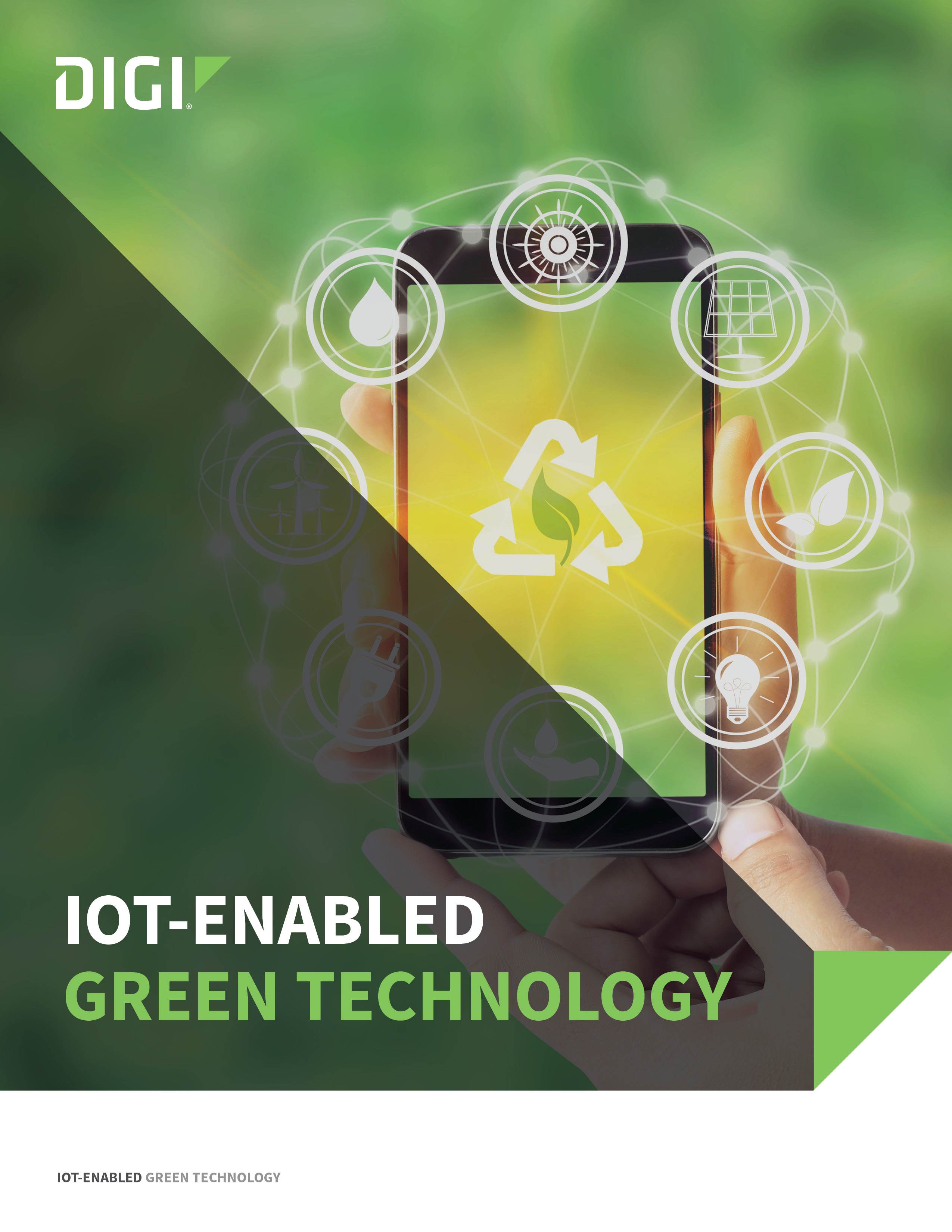 IoT-Page de couverture de la technologie verte activée