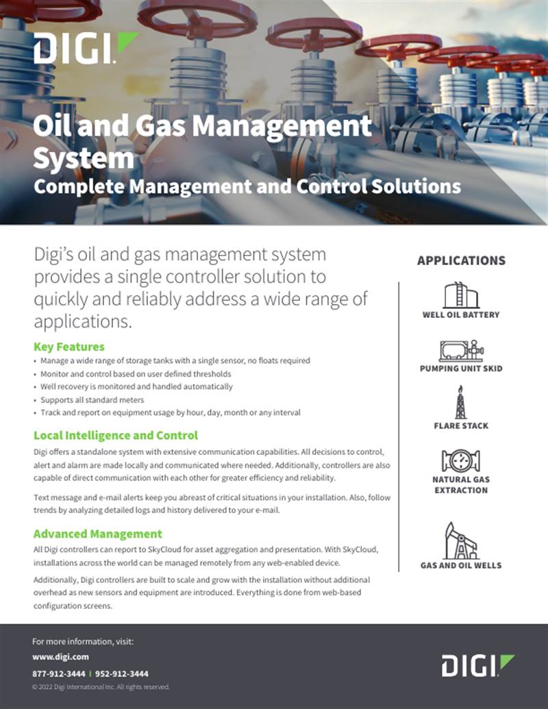 Système de gestion du pétrole et du gaz
