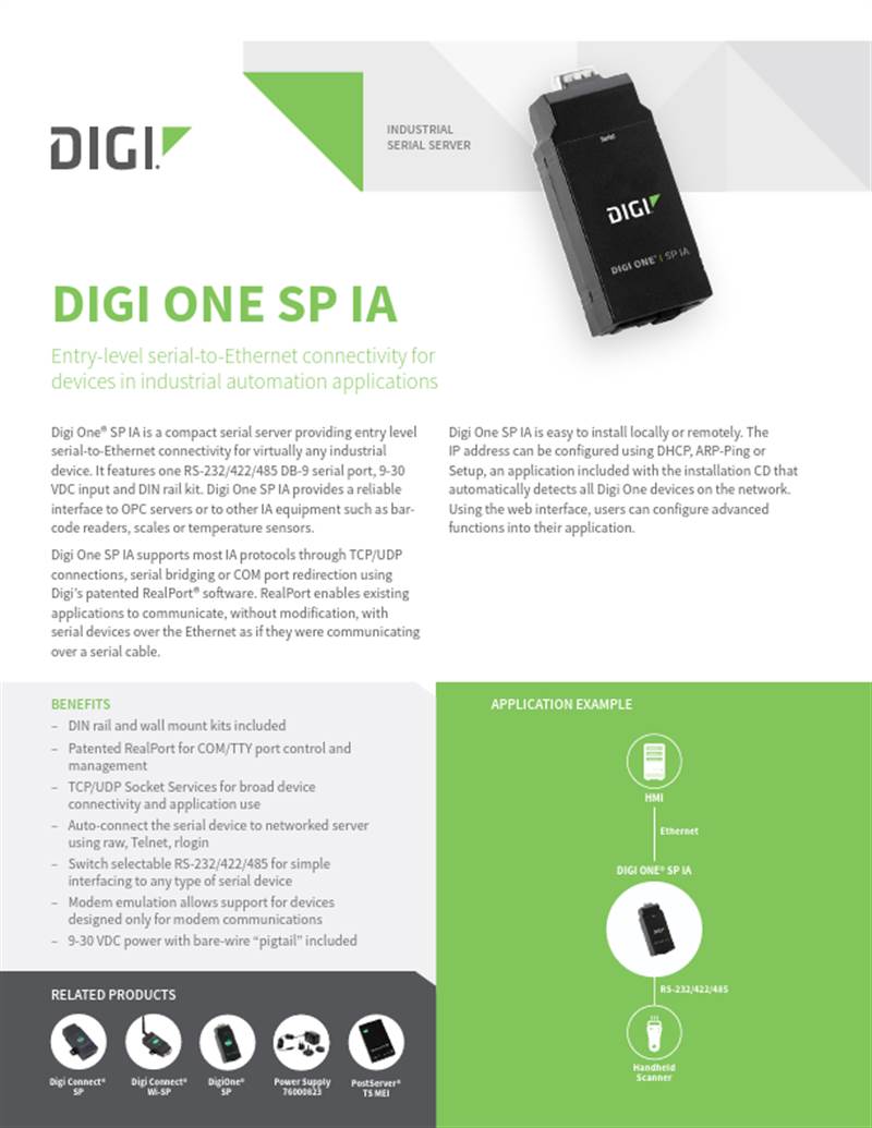 Ficha técnica de Digi One SP IA