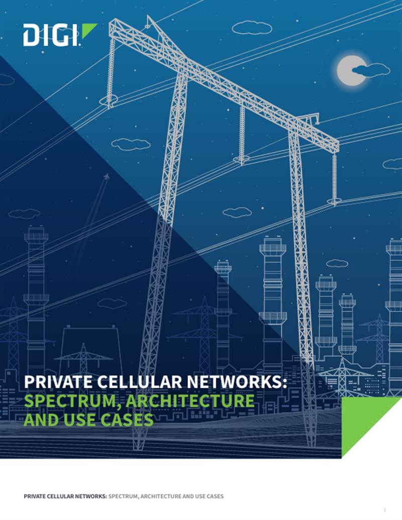 Cover of white paper showing a cellular network