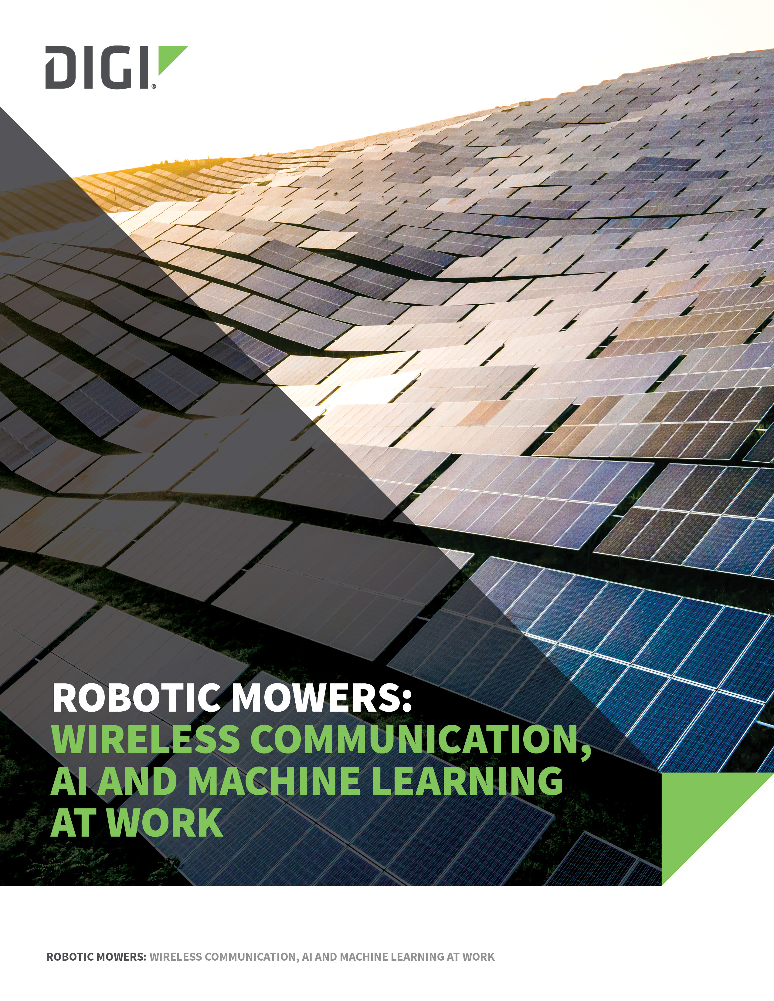 Roboter-Rasenmäher: Drahtlose Kommunikation, KI und maschinelles Lernen bei der Arbeit Titelseite