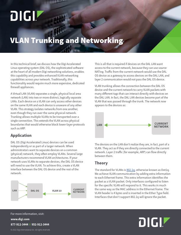VLAN Trunking and Networking