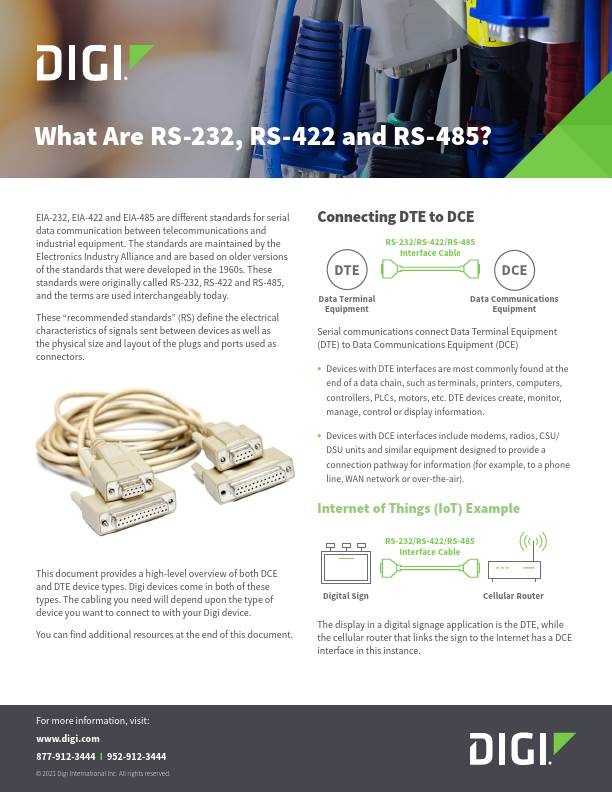 Was sind RS-232, RS-422 und RS-485?