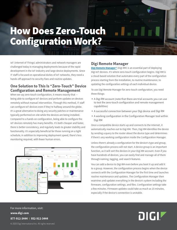 Zero-Touch-Configuration cover page